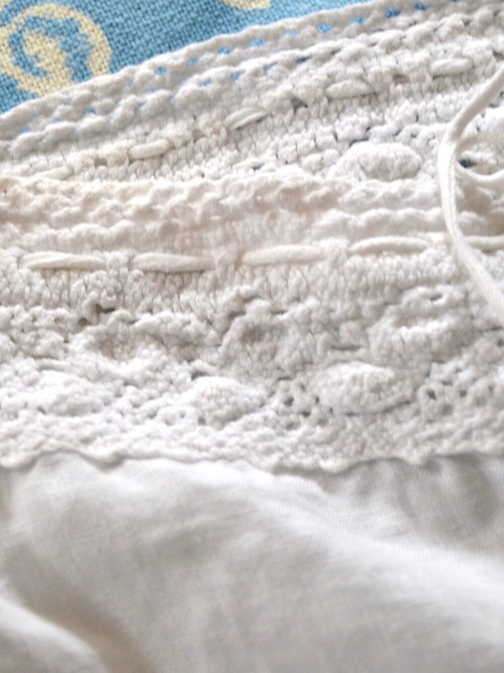 Forever Twenty One White Crochet 100% Linen Wide Leg Low Rise BOHO Pants SMALL - Picture 5 of 9